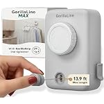 GorillaLine Max – Retractable Clothesline Indoor Outdoor, Non-Sagging Heavy Duty Clothes Drying Line, Wall Mounted Drying Rack, Air Dry Clothing, Max Tighten with GorillaGrip