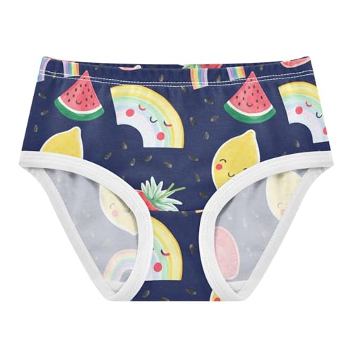 Cute Rainbow Fruits Navy Cute Panties Girl Girls Underwear Toddlers Cotton Stylish Kids Briefs Undies 2t