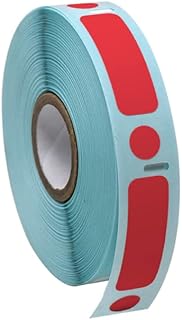 Globe Scientific LTC-38X13-95R Direct Thermal Label/Dot Combo Roll for for 2mL Tube, Cryo, Red, 38mm Length, 13mm Width and 9.5mm Dot, Pack of 500