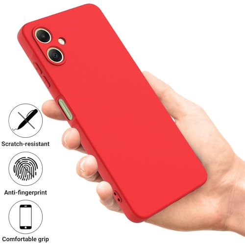 Image of Back Cover for Samsung Galaxy A06 5G / A06 4G | Full Camera Protection | Premium Liquid Silicon Case | Flexible Bumper Case for Samsung Galaxy A06 5G / A06 4G (Red)