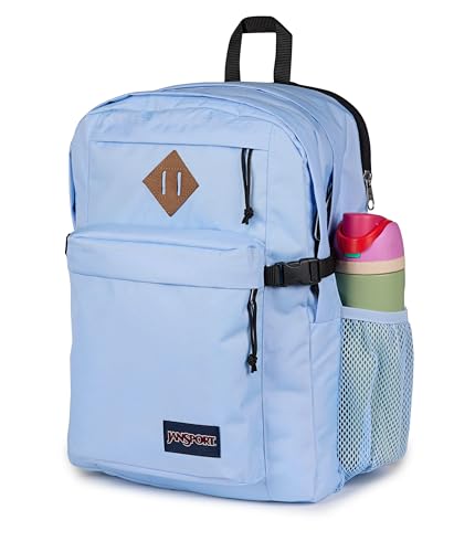 Image of JanSport Main Campus Backpack - Travel or Work backpack w 15-Inch Laptop Sleeve and Dual Water Bottle Pockets, Hydrangea