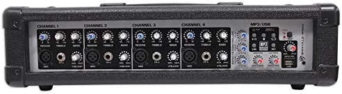Rockville 1800w Powered 4 Channel Mixer/Amplifier w USB/EQ/Effects/Phantom (RPM45)