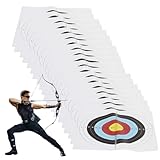 TusaMer Archery Target Paper, 20PCS 24Inch/16Inch 10 Ring Shooting Targets Paper, Hunting & Shooting Practice Clear Painting Archery Targets for Backyard Accessories.