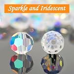 800 Pcs perles de cristal en vrac, verre clair, AB Couleur facettée, circulaire, Rhombus, carré, formes de gouttelettes d'eau, 4-13mm Tailles, Transparents, Perles molles pour la fabrication de bijoux, DIY Artisans et artisans