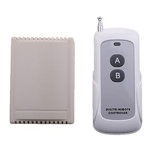 Phenovo DC 12V Plastic Wireless Relay Remote Control Motor Switch Receiver with Transceiver, 70x 50x 18 mm