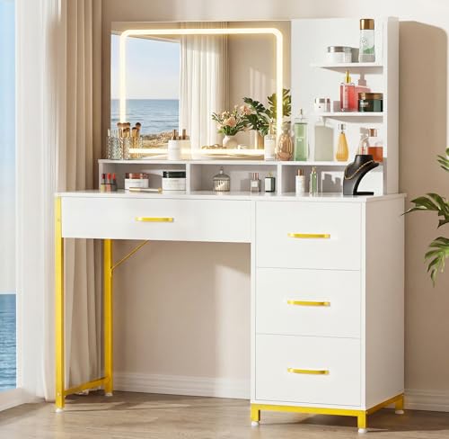 COMHOMA Pearl White Vanity Desk