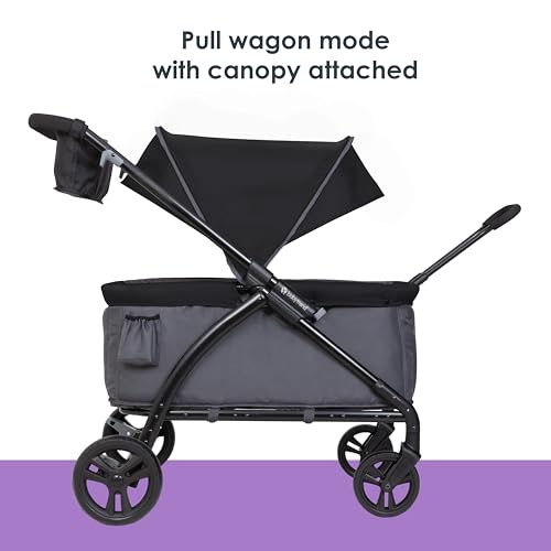 Image of Baby Trend Tour LTE 2-in-1 Stroller Wagon, Gravity Black