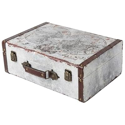 HMF Maleta decorativa vintage de madera con tapa y asa de cuero, caja de almacenamiento estilo retro, idea de regalo para boda o cumpleaños | Mapa del mundo | 38 x 26 x 13 cm | Ya disponible en tu tienda friki favorita! En mundofriki.es! HMF Maleta decorativa vintage de madera con tapa y asa de cuero, caja de almacenamiento estilo retro, idea de regalo para boda o cumpleaños | Mapa del mundo | 38 x 26 x 13 cm | Ya disponible en tu tienda friki favorita! En mundofriki.es!