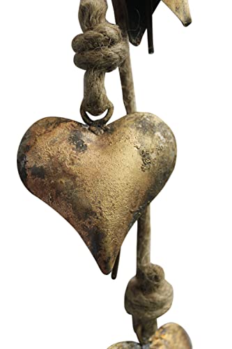 Heart Decor, Metal Heart Wall Art Antique Rustic Finish Wall Décor Boho Home Decor 50 Cm Length #TOP3