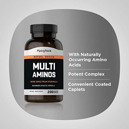 Piping Rock Multi Amino Acid Supplement | 200 Coated Caplets | Non-Gmo, Gluten Free #TOP3