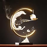 YLYAJY Backflow Incense Burner with Lamp Crafts Ornaments Handmade Desktop Decorations