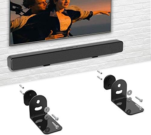 SOKUSIN Universal Soundbar Wall Mount - Adjustable Metal Ceiling Holder, Bracket Compatible with Bose, JBL, Sonos, Samsung, Lg, Sony, Yamaha, Majority and SAKOBS(Black)
