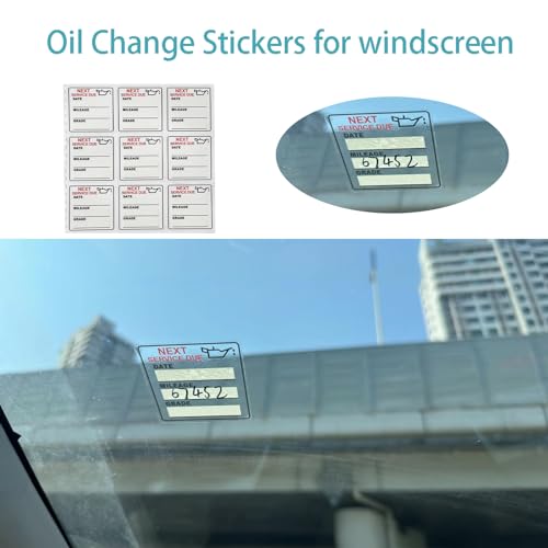 Oil Change Stickers，150pcs 2x2 inch Oil Change Stickers for windscreen - Easy to use and Remove(red) by Chardime - Image 4