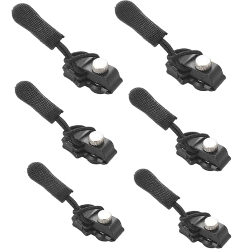 KOLZEMV 6 pcs Kit de réparation de fermeture éclair, Kit de réparation instantanée de fermeture éclair, Tirettes de fermeture éclair, Pack de remplacement amovible universel pour fermeture éclair