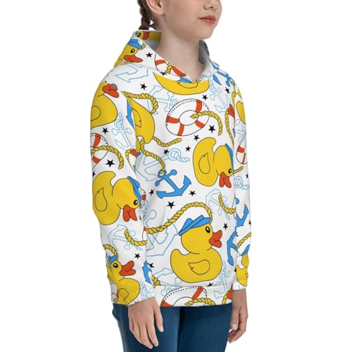 Ducks and Anchors Kids Pullover Hoodies Boys Sweatshirts Girls Athletic Clothes with Pocket3