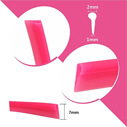 Mr.brighton Led 10Ft (3M) Car Interior Decorative Molding Door Panel Gap Trim Strip (Pink) #TOP2