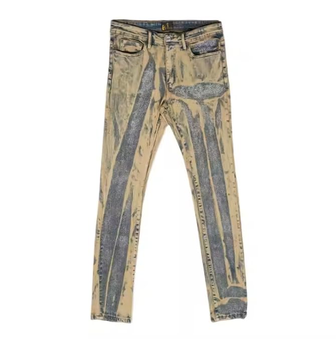 Men's Slim-fit Mid-Rise Denim Straight-Leg Retro Pants Casual Streetwear Men's Jeans