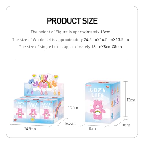 POP MART Care Bears Cozy Life Series-Quicksand Plush Pendant Anime Actionfiguren Sammelfiguren Sammler Kunstspielzeug Spielzeug Figuren Geschenk 1PC