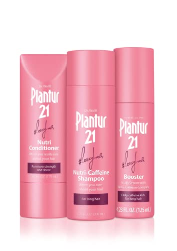 Plantur 21#Longhair Nutri-Caffeine Women's Long Hair 3 Step System To Strenghten And Nourish - Shampoo (6.76 Fl Oz), Conditioner (5.92 Fl Oz), Booster Scalp Serum (4.23 Fl Oz) #TOP13