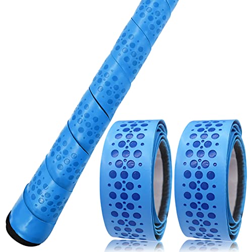 Veasaers Bat Grip Tape Baseball Softball 2/4 Pack 40 Inch 1.75Mm Precut And Full Adhesive Back Pro Feel Soft Comfortable Tapes For Old Bats Handles (2 Pcs-Blue Dot) #TOP1