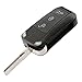 Key Fob Keyless Entry Flip Remote Uncut Shell Case & Pad fits Porsche 2003-2011 Cayenne