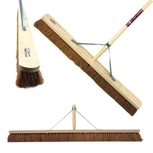 Miniatura 3 de Synx Tools Barredora De Sala Escobas - Escoba Suave 90 Cm - Completo Con Vástago De 160cm - Pelo De Coco - Extra Ancho - Escoba Interior Escobas Blandas