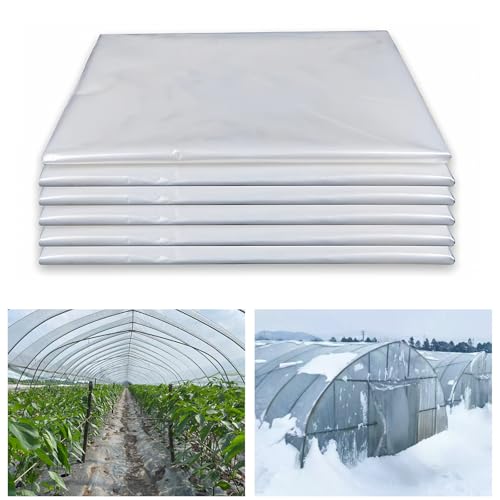 Plasticos para Invernaderos, Plasticos para Invernaderos Transparente, Plantas Láminas De Cubierta De La Película, Adecuado para Invernaderos Horticultura Jardines Agricultura(Size:3.28x6.56ft(1x2m))