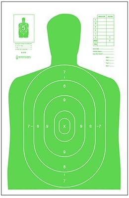 B-27E-LGR High Visibility Fluorescent Green Target Great for Indoor ranges Size: 23" x 35"