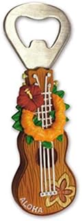 Hawaiian Ukulele Lei Bottle Opener with Magnet