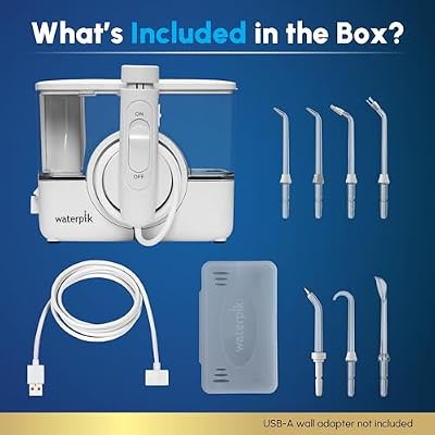 Waterpik ION Professional Water Flosser, Rechargeable and Portable for Teeth, Gums, Braces, 10 Settings, 7 Flossing Tips For Multiple Users And Needs, ADA Accepted, WF-12 White, Packaging May Vary