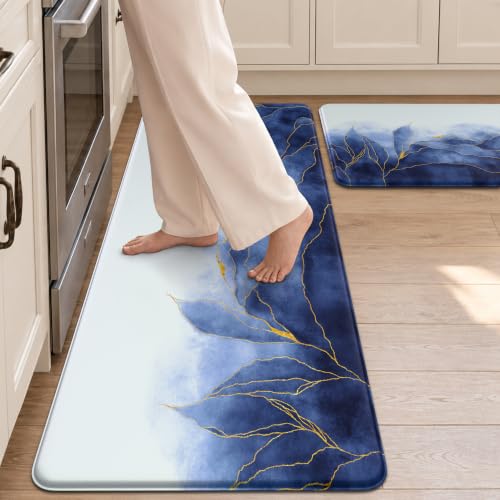MAYHMYO Anti Fatigue Kitchen Mat for Floor Set of 2, 17.3"x 29"+ 17.3"x 47"