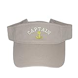 DSY Lifestyle Embroidered Captain with Anchor Unisex Visor Hat - Nautical Themed Hat, Captain Hat...