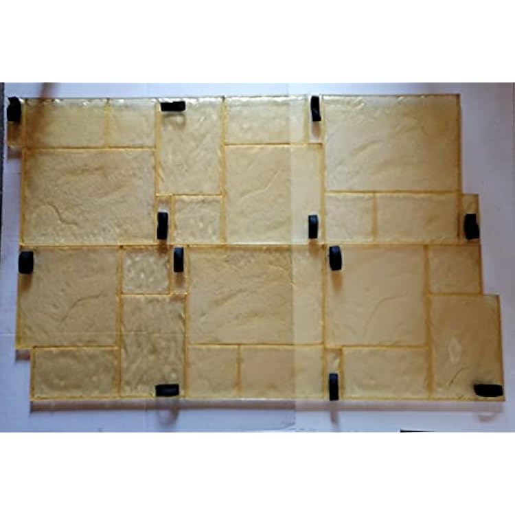 Set of Polyurethane Mat Stamps TOP STONE | Texturing Pattern Stone Concrete Cement Imprint Texture Stamp Mat Stamping, 500 300 10mm | 19,69'x11,81'x 0,39'