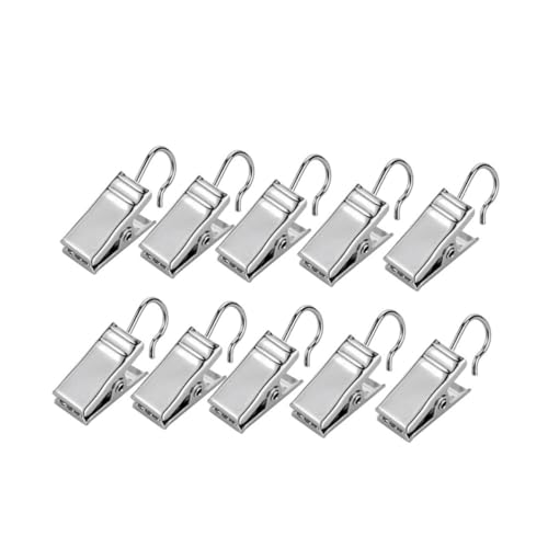 MUCKLILY 50 Pcs Curtain Clips Hooks Clip Rings for Hanging String Lights Photos and Decorations for Parties Home Camping and Outdoor Activities