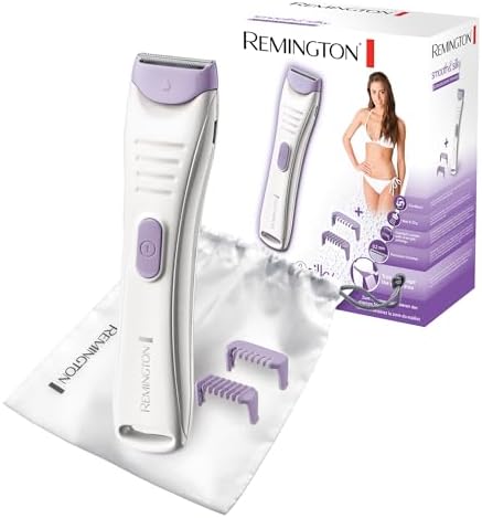 Remington BKT4000 Cordless Bikini Trimmer For Women | Smooth & Silky, Wet & Dry Use, Ideal for Shower, Precision trimmer | Comfort combs 2 length settings - 2mm & 4mm, Beauty Bag | Anti-Cut & Irritation