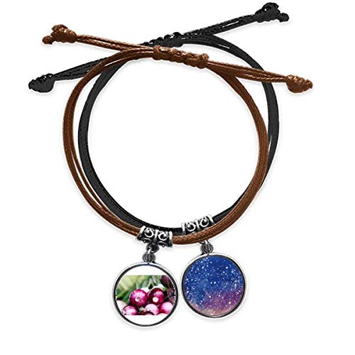 Cebolla pulsera cuerda mano cadena cuero cielo cristal templado vageable