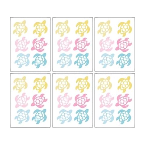 MIEDEON Elegant Sticker Dekorativ Bath Kitchen Sticker Non-slip Stickers Bathtub Applique Decals Cute Kids Adhesive Anti Slip Decal (Turtles,12PCS) Cover