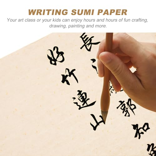 Papel Xuan para caligrafía resistente que absorbe tinta sin perforarse 3