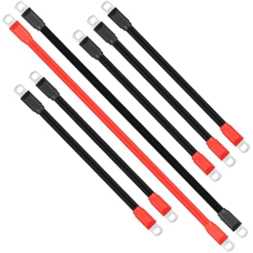 7 PCS Golf Cart Heavy Duty Battery Cables Wiring Kit for Club Car DS 1994-up 2 Awg 36 & 48 Volt 4 Gauge Golf Cart Battery Cables