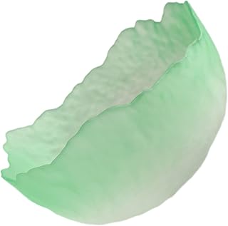 Hemobllo Cuencos De Vidrio Decorativos Para Servir Ensaladas y Frutas, Tazón De Vidrio Transparente Tamaño Mediano, Color Verde Degradado, Para Uso Doméstico y Presentación De Postres