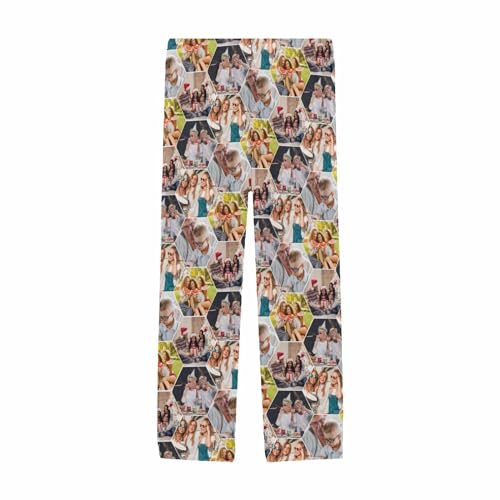 Custom Photo Face Pajama Pants for Men Personalized Photo Collage PJ Bottoms Gift for Boyfriend Husband Father (1-9Pictures)4