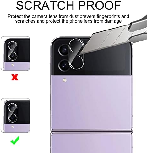 TUTUO [2+2 Pack Compatible with Samsung Galaxy Z Flip 4 5G Screen Protector + Camera Lens Protector, [Anti-Scratch] [Bubble Free] Soft TPU (NOT Glass) HD Full Coverage Soft Protective Film