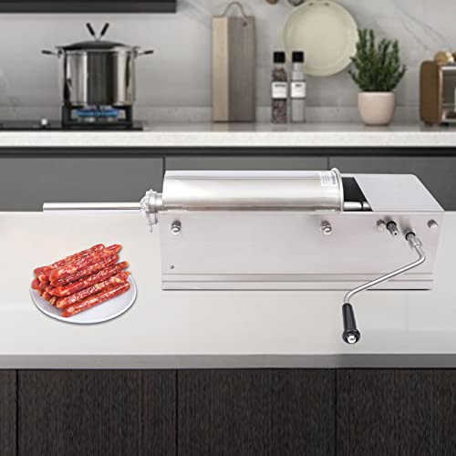 Relleno de salchichas de acero inoxidable, relleno manual de salchichas para uso doméstico y comercial, fácil de usar y limpiar