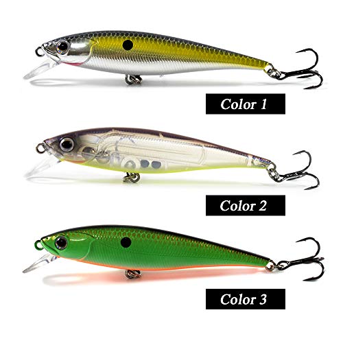 Yialia 9.5 cm 10g Iscas De Pesca Minnow Artificial Hard Swimbait Isca Flutuante De Água Doce De Água