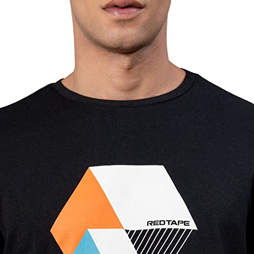 Image of Red Tape Round Neck Men's Cotton T-Shirt | Comfortable & Breathable