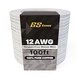 12 AWG (American Wire Gauge) Tinned Oxygen Free Copper OFC Duplex 12/2 Red Black Dual Conductor AC Marine Boat Wire | Cable Length: 100 FT (Also Available in 50 FT)