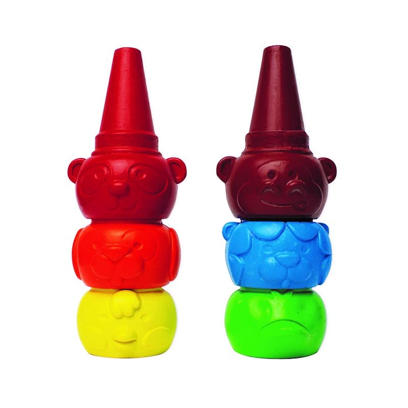 Pelikan - Crayons De Cire En Forme De Souris Pour Enfants - Lot De 6 Couleurs Vives - Développe La Créativité Et La Motricité
