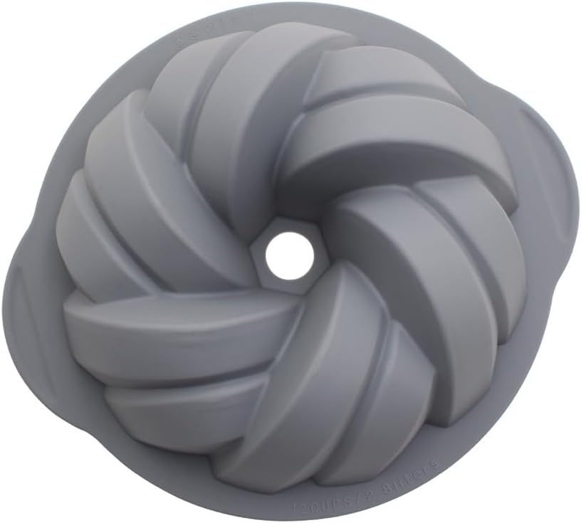 Gugelhupf Style Cake Mould | Nonstick Swirl Kougolf Pattern Pan, BPA Free, Ring Cake Tin for Homemade Cake, Bread and Jello, Unique Braid Shape,10 in