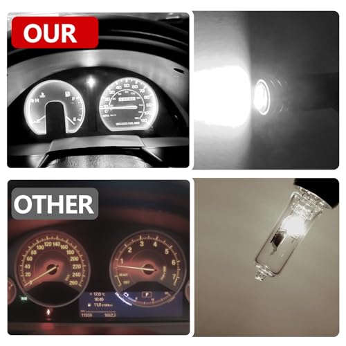 wuyaoyao 6PCS 194 LED Light Bulb, T10 168 W5W 2825 Car Led Lights Replacement Bulb, Super Bright LED Bulbs for Car Interior Dashboard Dome Map Door Dash Courtesy License Plate Lights (White)
