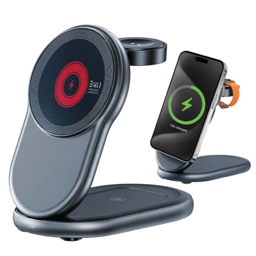 3-in-1 Magnetic Wireless Charging Station, Foldable
